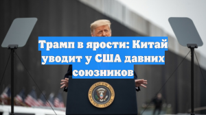 Трамп в ярости: Китай уводит у США давних союзников