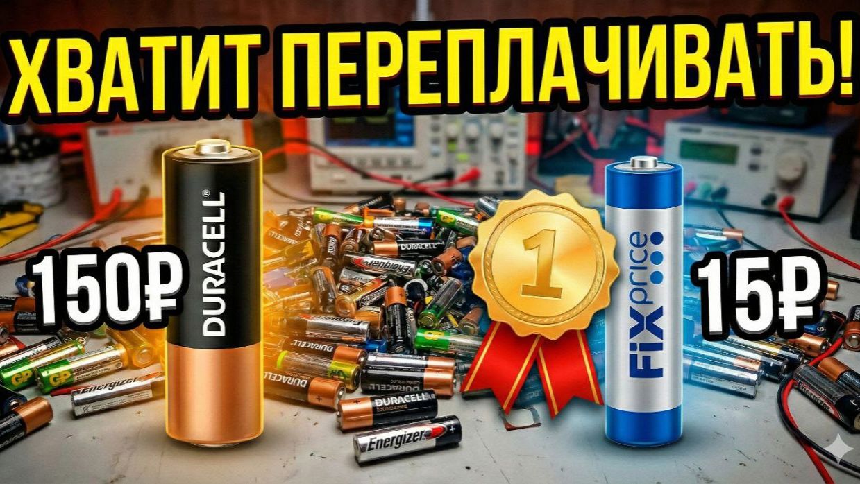 Duracell или FixPrice АШАН? Переплачивать больше НЕ НУЖНО! (Битва 60 брендов) смотреть онлайн