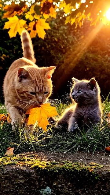 The last game before sunset / Последняя игра перед закатом #shorts #cat #веселыекоты #kitten #cute смотреть онлайн