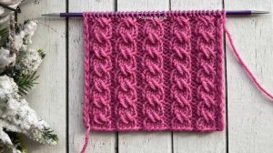 Узор спицами из необычных кос для свитеров, кардиганов, головных уборов и аксессуаров.