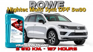 Rowe Hightec Multi Synt DPF 5w30 C3 (отработка из VW Touareg 3.0d - 5 610 км., 187 моточасов).