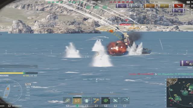 Мир кораблей (World Of WarShips).Линкор Gascogne смотреть онлайн