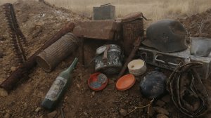 Раскопки в Сталинграде на полях сражения.