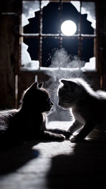 Shadows in the moon dust / Тени в лунной пыли #shorts #cat #веселыекоты #веселыекоты #kitten #cute смотреть онлайн