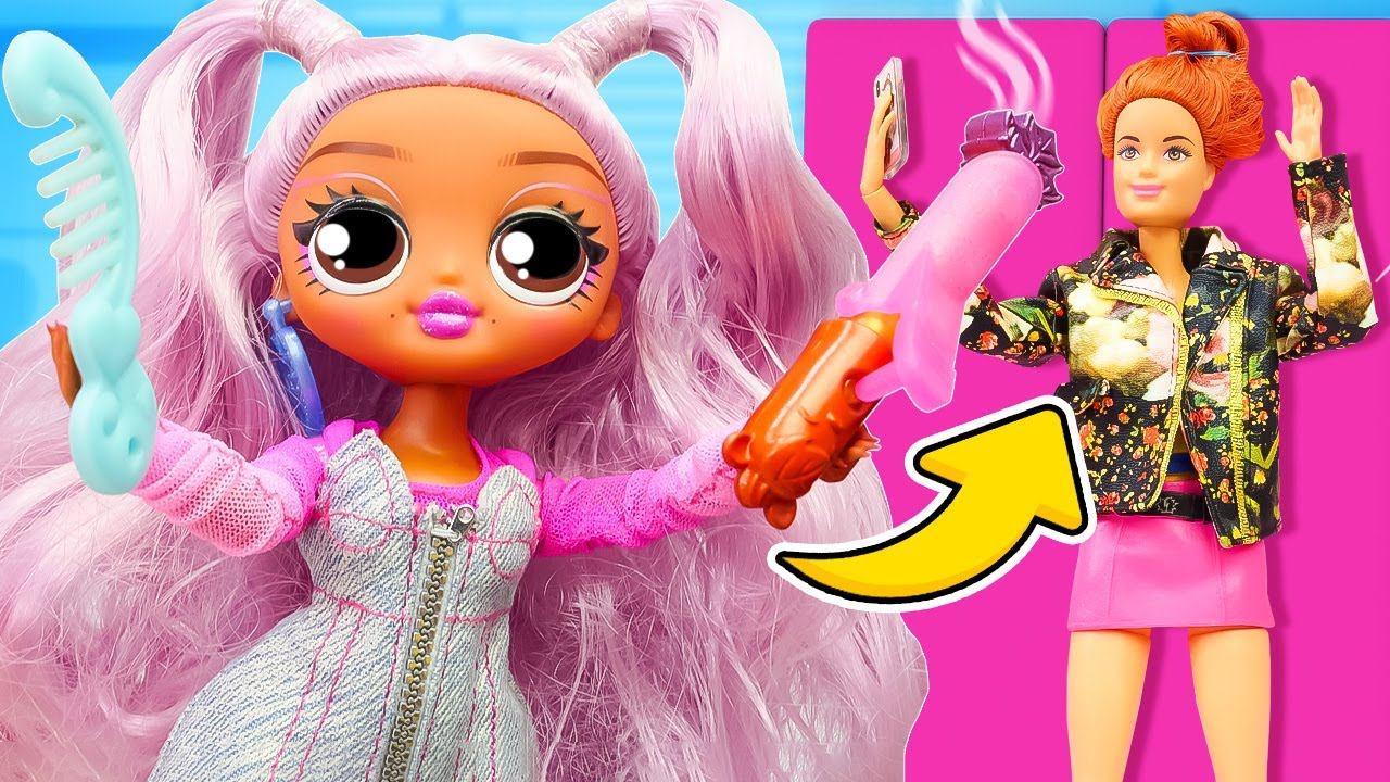 Влог куклы Барби – Крис сама покрасила волосы! Видео для девочек про игры в куклы смотреть онлайн