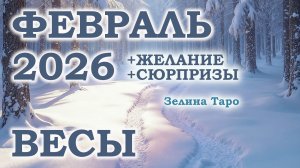 ВЕСЫ | ТАРО прогноз на ФЕВРАЛЬ 2026 года | Желание | Сюрпризы | Расклад таро