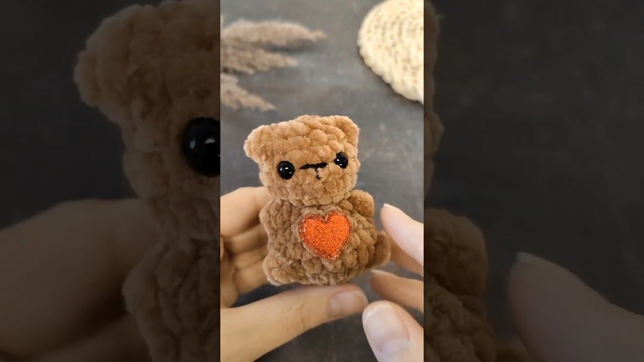 Плюшевый брелок - мишка  мишка крючком