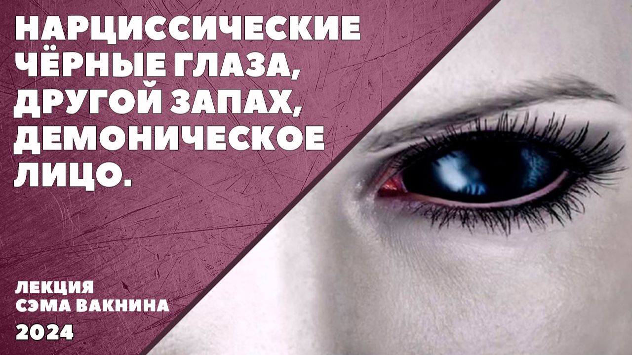 НАРЦИССИЧЕСКИЕ ЧЁРНЫЕ ГЛАЗА, ДРУГОЙ ЗАПАХ, ДЕМОНИЧЕСКОЕ ЛИЦО, ПРОГНОЗИРУЕМЫЙ ИНТРОЕКТ, ГАЛЛЮЦИНАЦИИ.