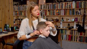 (АСМР) Новая стрижка для юного парня #асмр #барбер