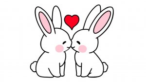 КАК ЛЕГКО НАРИСОВАТЬ ДВУХ МИЛЫХ ВЛЮБЛЕННЫХ КРОЛИКОВ 🐇💗