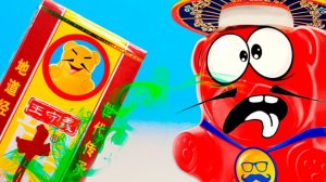 ПРОБУЕМ КИТАЙСКУЮ ЕДУ С ЖЕЛЕЙНЫМ МЕДВЕДЕМ!