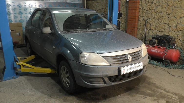 Замена подшипника задней правой ступицы на Renault Logan 1,6 Рено Логан 2012 смотреть онлайн