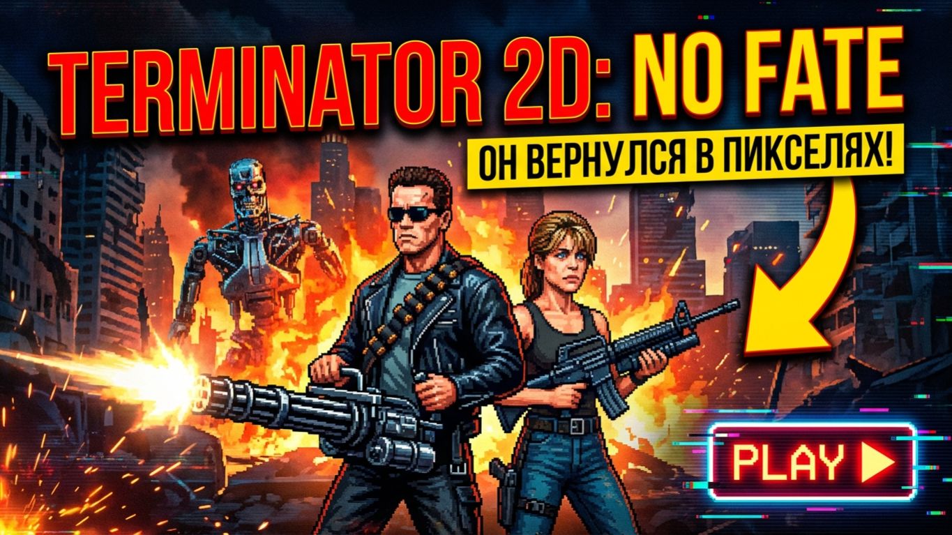 Сражение со судьбой | Полное прохождение Terminator: 2D.NO FATE (Все Концовки) смотреть онлайн