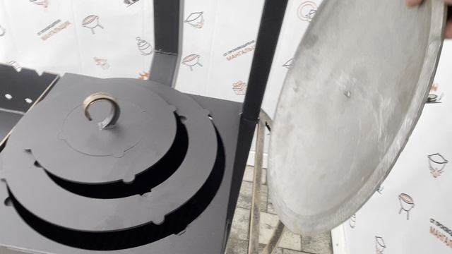 Мангал с крышей и печкой Арт№ 0014 смотреть онлайн