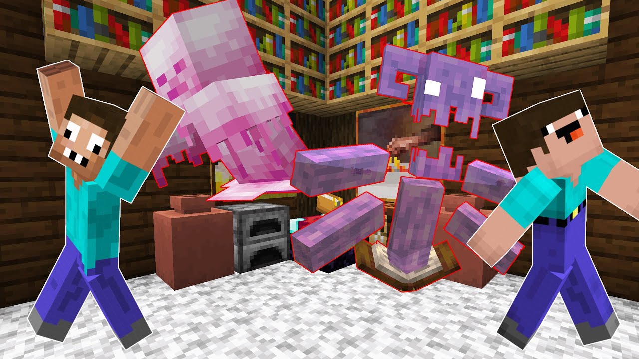 НУБ И ПРО ИСПУГАЛИСЬ ЗЛЫХ ПРИЗРАКОВ В МАЙНКРАФТ ! ПРОФЕССИОНАЛ ПРОТИВ ТРОЛЛИНГ ЛОВУШКА смотреть онлайн