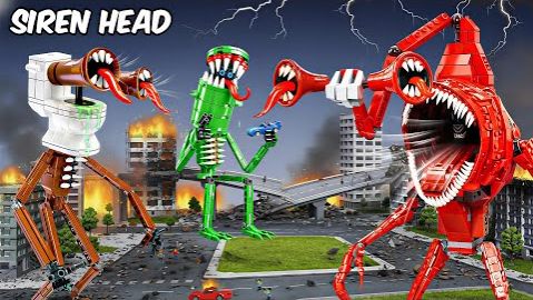 Конструктор LEGO своими руками воссоздает все версии ГОЛОВЫ СИРЕНЫ Тревора Хендерсона! смотреть онлайн