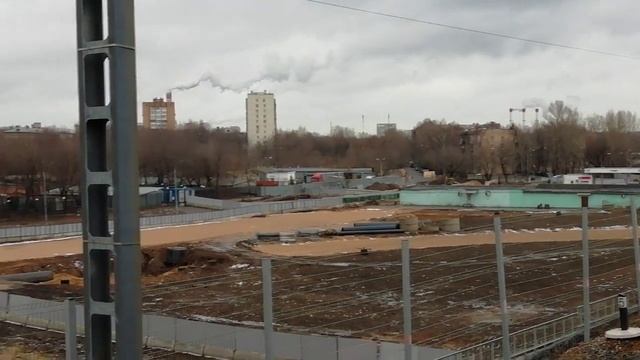 Строительство Юго-Восточной Хорды около платформы Новохохловская МЦД-2 смотреть онлайн