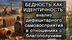 БЕДНОСТЬ КАК ИДЕНТИЧНОСТЬ: анализ дефицитарного самовосприятия в отношениях с благополучием