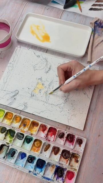 ❄️ Новый урок в творческом клубе Dari Art! Сегодня рисуем акварелью сюжет с котом 🐈 #клуб_dariart смотреть онлайн