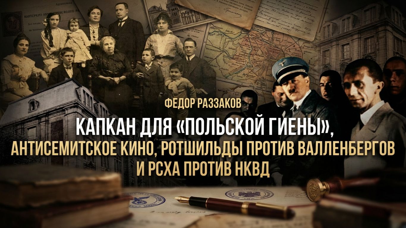 Фёдор Раззаков | Капкан на польскую гиену, антисемитизм, Ротшильды vs Валленберги, РСХА против НКВД смотреть онлайн