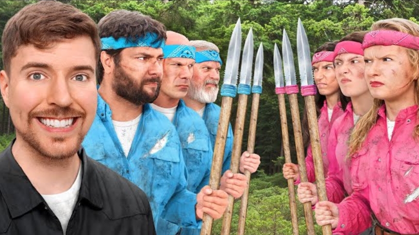 Мужчины против Женщин, выживают в глуши за 500000$ Мистер Бист. смотреть онлайн