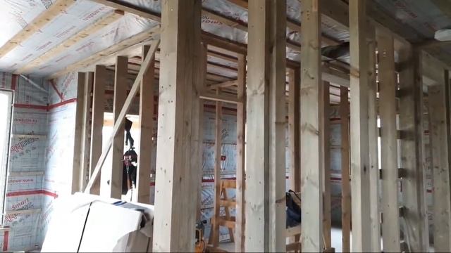 Строительство дома за 3 недели прямой эфир. День 18-ый.