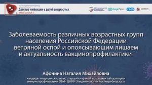 Заболеваемость населения РФ ветряной оспой и опоясывающим лишаем и актуальность вакцинопрофилактики*