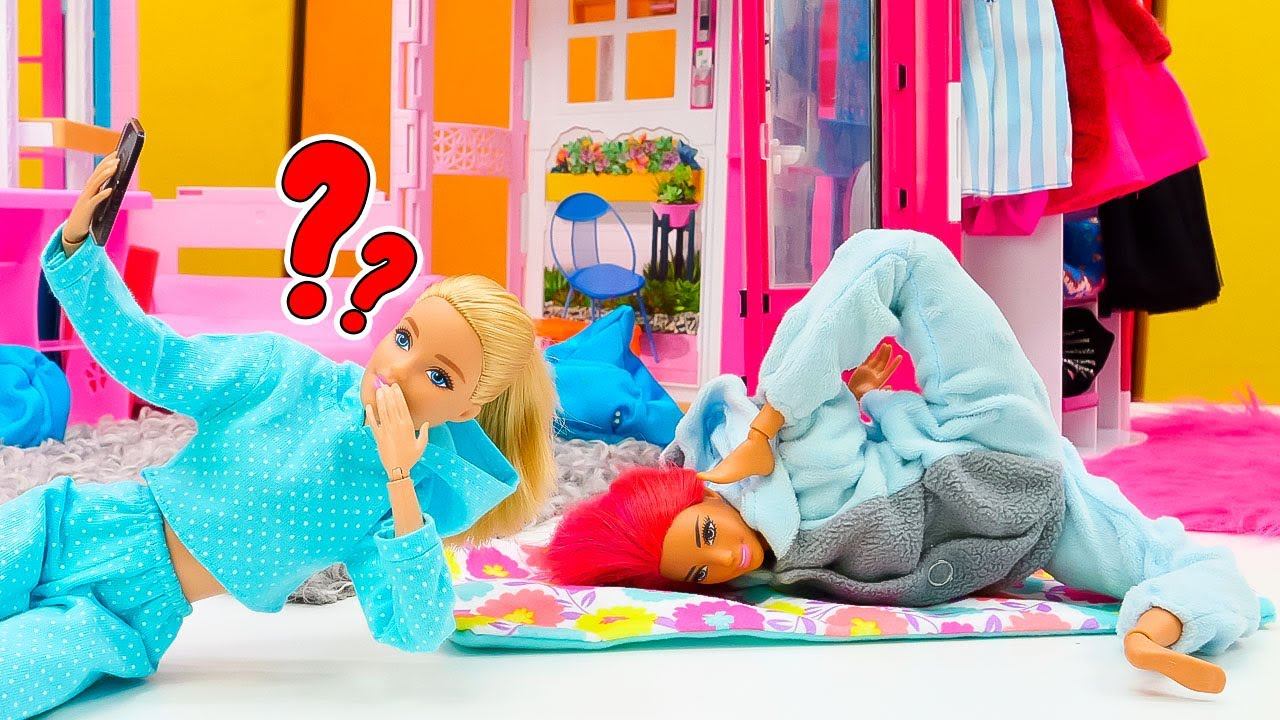 Влог Барби — Йога вечеринка у Барби — Игры в куклы и смешные видео для девочек смотреть онлайн