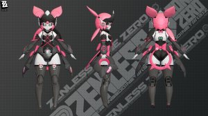 ZZZ (Zenless Zone Zero) 2.6: рендер скина на Арию (форма разумного конструкта)