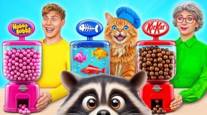 КУЛИНАРНЫЙ СУПЕР ЧЕЛЛЕНДЖ Я ПРОТИВ БАБУШКИ И КОТИКА. СМОТРИМ ВМЕСТЕ С ЕНОТОМ СЁМОЙ