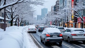 Снегопады с метелью обрушились на Японию. Аномальные сугробы перекрыли транспортное движение