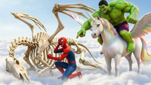 Человек-паук выигрывает волшебный легендарный чемпионат по гонкам на единорогах