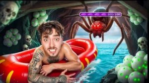 ПЕРВОЕ СРАЖЕНИЕ С БОССОМ ПАУКОВ НА ОДНОМ ПЛОТУ В ОКЕАНЕ МАЙНКРАФТ