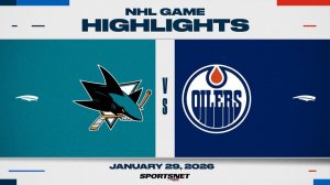 30.01.2026 | ОБЗОР МАТЧА | Эдмонтон Ойлерз - Сан-Хосе Шаркс | Highlights