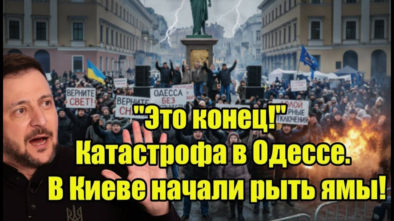 «Это конец!» После катастрофы в Одессе Киев охватила паника — роют ямы.. смотреть онлайн