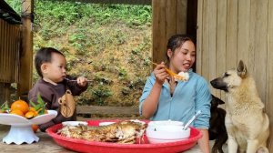 Мама поневоле. Дуонг. Собираем редиску на продажу, ловим рыбу и готовим вместе с дочерью. Серия 40