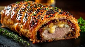 Свиная вырезка в слоеном тесте! Шикарное мясное блюдо для праздничного стола!