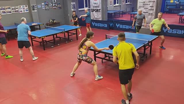 Красненький/Хусаинов (1201) - Гуреев/Попова (822) настольный теннис 29.01 Парный РАНДОМ турнир СПб смотреть онлайн