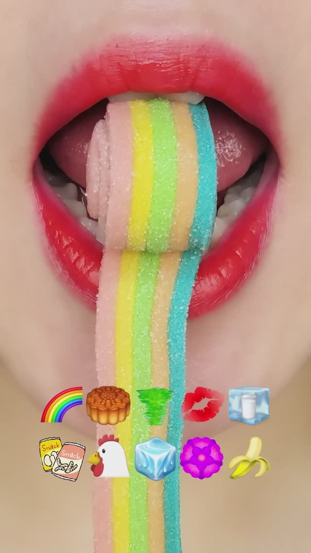 Челлендж эмодзи с красочной едой (ускоренный ASMR) смотреть онлайн
