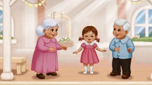 Карамелька в гостях у бабушки и дедушки. Музыкальный мультфильм с веселой песенкой. Студия Никитики.