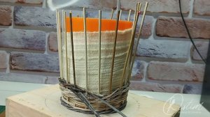 Узор на изделии из бумажной лозы 1