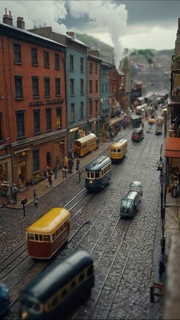 Уютный город в миниатюре: Поездки на трамваях миниатюра транспорт городскаяжизнь