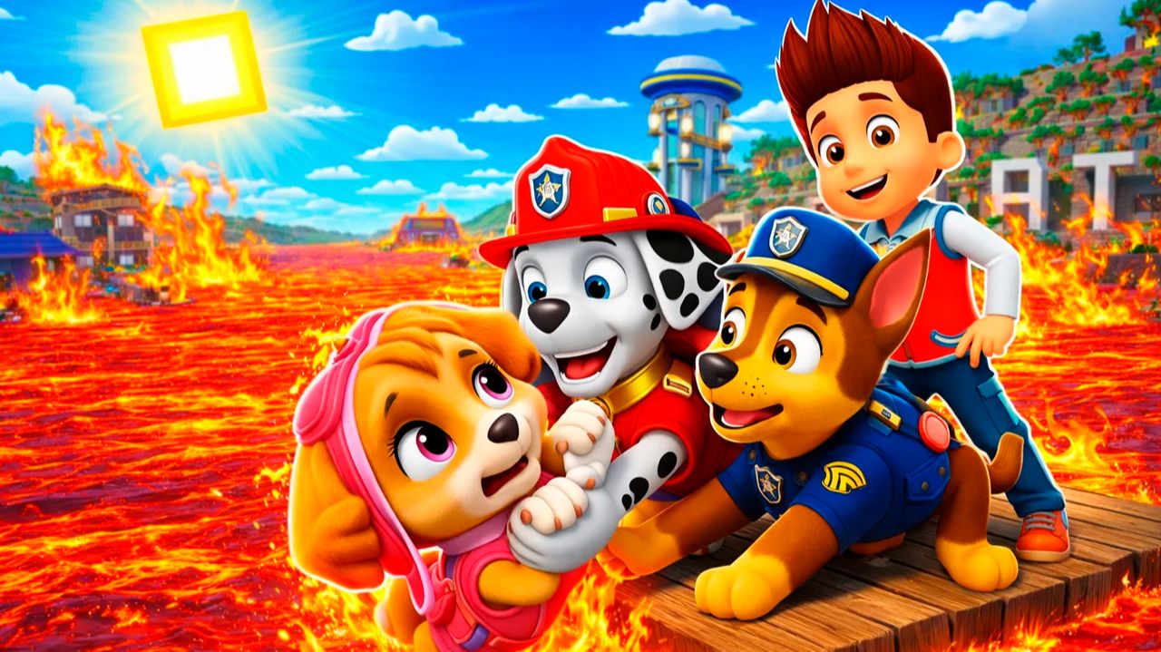 ЩЕНЯЧИЙ ПАТРУЛЬ СПАСАЕТ ЗАПОЛНЕННЫЙ ЛАВОЙ ГОРОД в МАЙНКРАФТ МУЛЬТИК смотреть онлайн