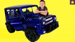 Антигелик для детей Машинка УАЗ Красим в синий цвет и меняем колеса
