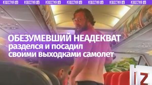 Разделся и устроил дебош на борту самолета — буйный пассажир угрожал экипажу