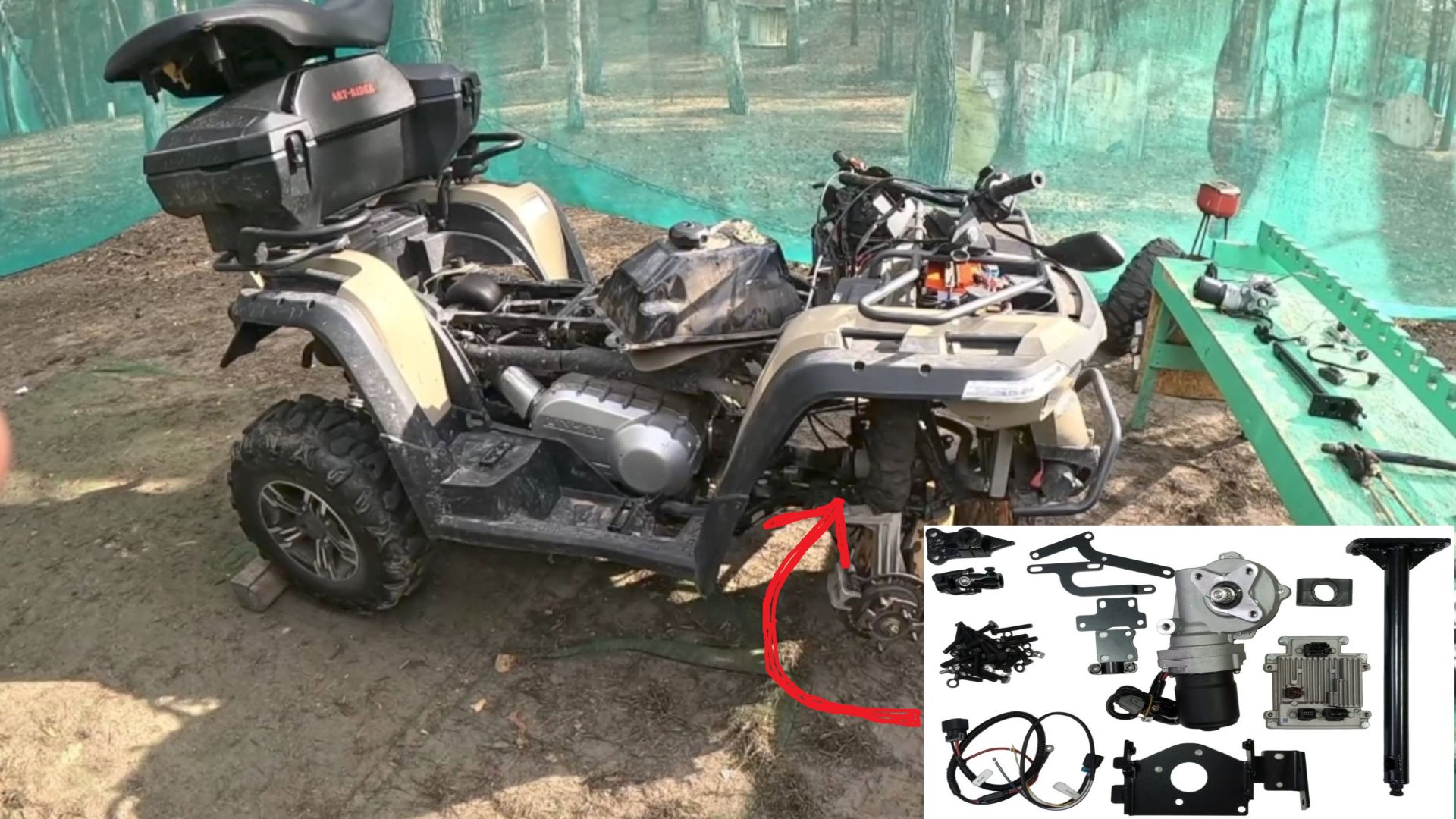 Установка электро усилителя руля на квадроцикл Линхай м550л (обзор-болталка) смотреть онлайн