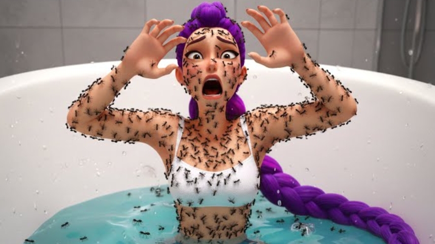 Спасаем Руми и Миру от атаки муравьёв. Охотники на демонов. смотреть онлайн