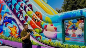 Обзор надувного батута с горкой Волшебный лес