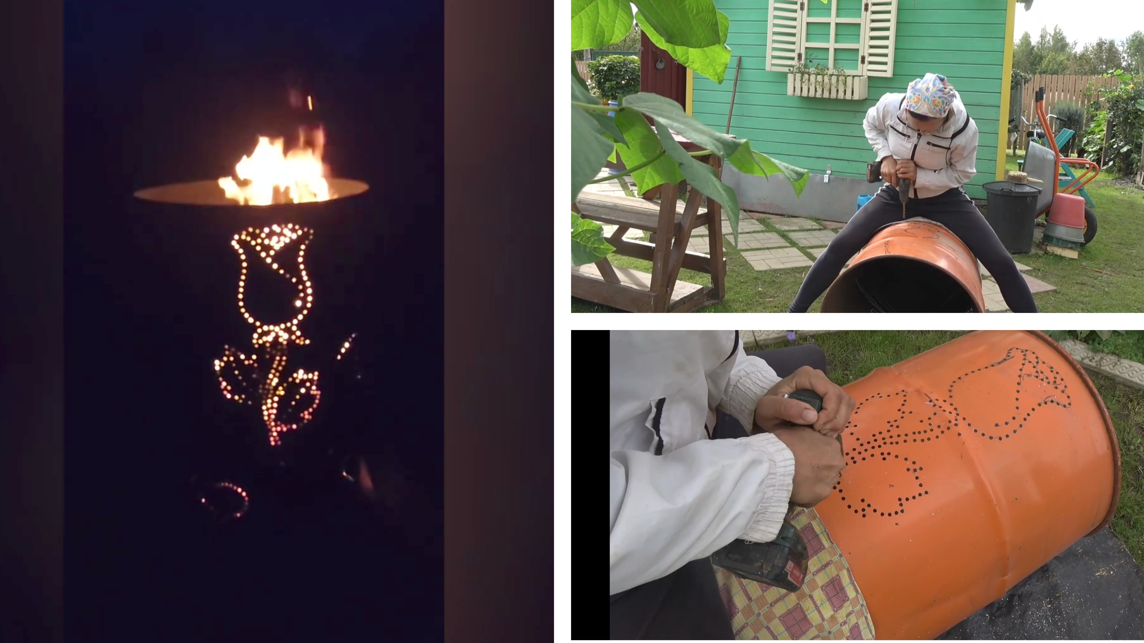 Бочка для сжигания веток с декоративным эффектом моими руками. Осень 2025 года. смотреть онлайн