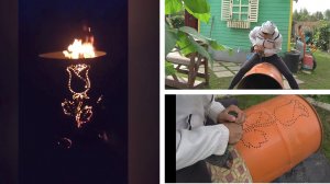 Бочка для сжигания веток с декоративным эффектом моими руками. Осень 2025 года.